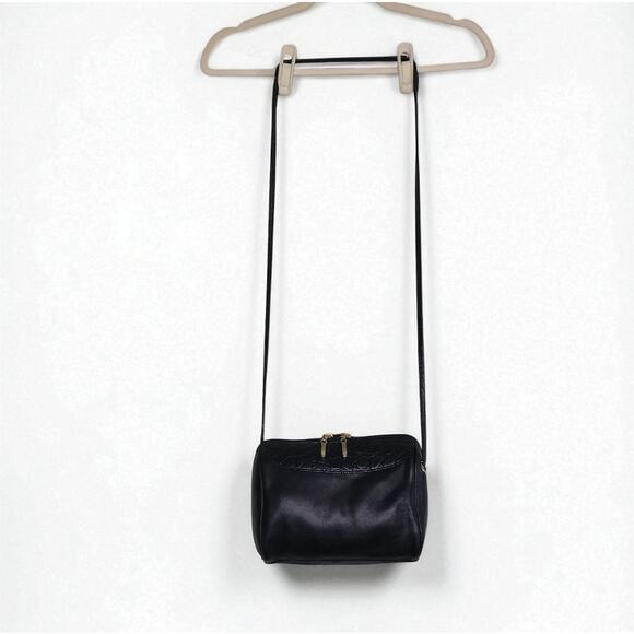 ARCHITECT FOR AMC Leather Mini Crossbody Bag Black Zip Around City Chic Travel - Picture 8 of 11